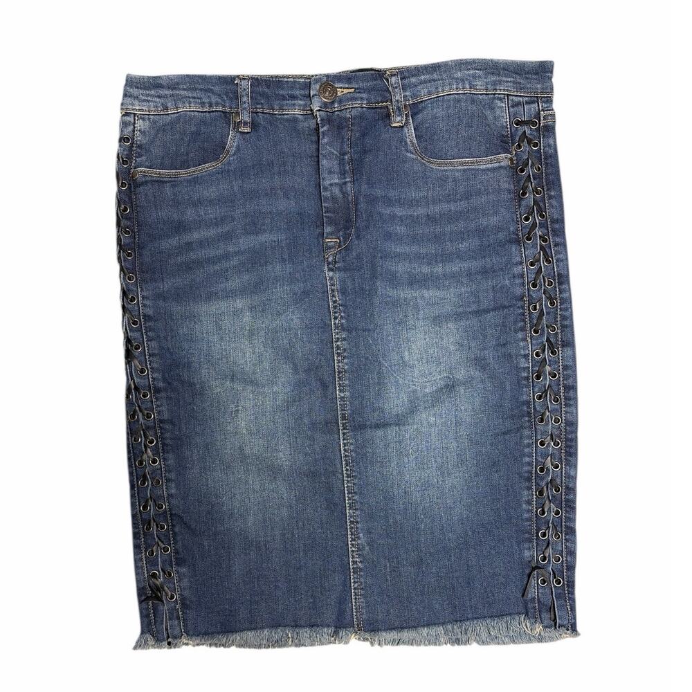 I Jeans by Buffalo Denim Side Laced Pencil Skirt size 29/8